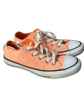 Converse All Star Neon Orange Low Top Casual Sneakers Sz 6 136623F